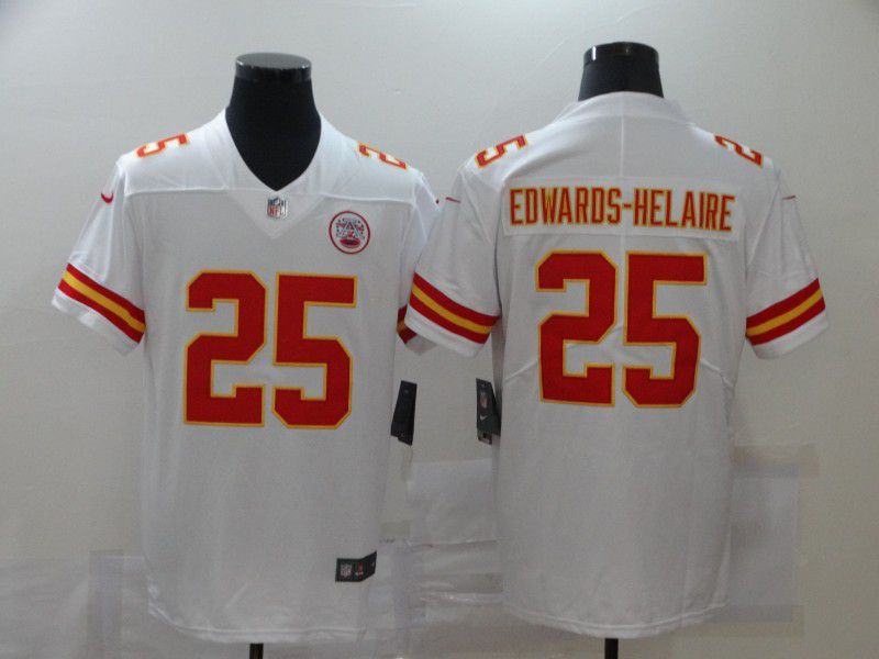 Men Kansas City Chiefs #25 Edwaros-helaire White 2020 Vapor Untouchable Limited Playe Nike NFL Jerseys